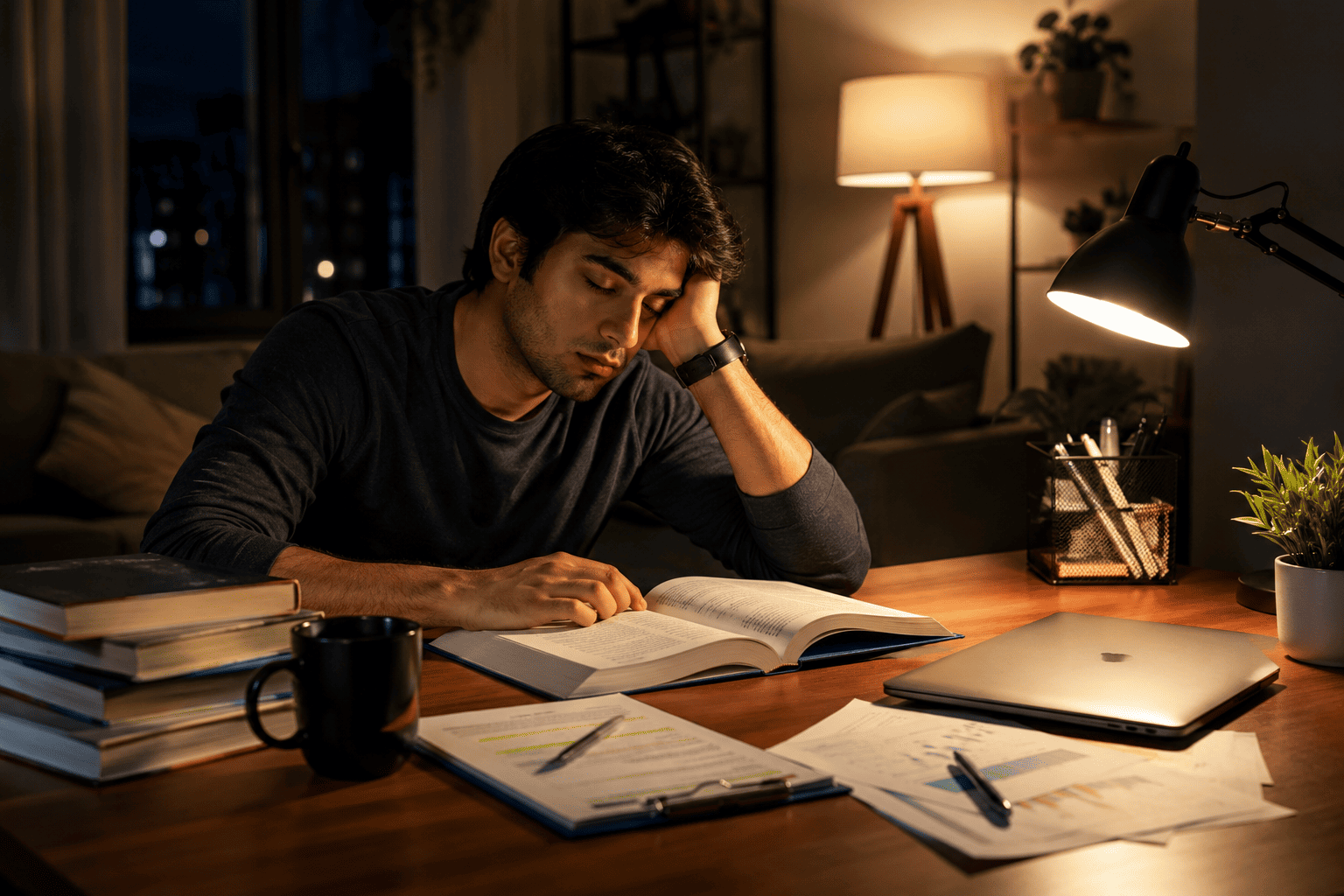 A professional trying to study CIA after office.png